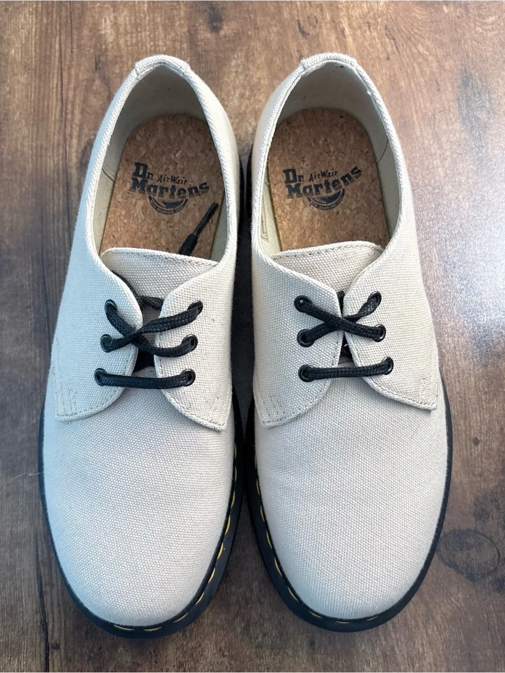Dr. Marten’s 1461 Oxford Shoes Beige Canvas